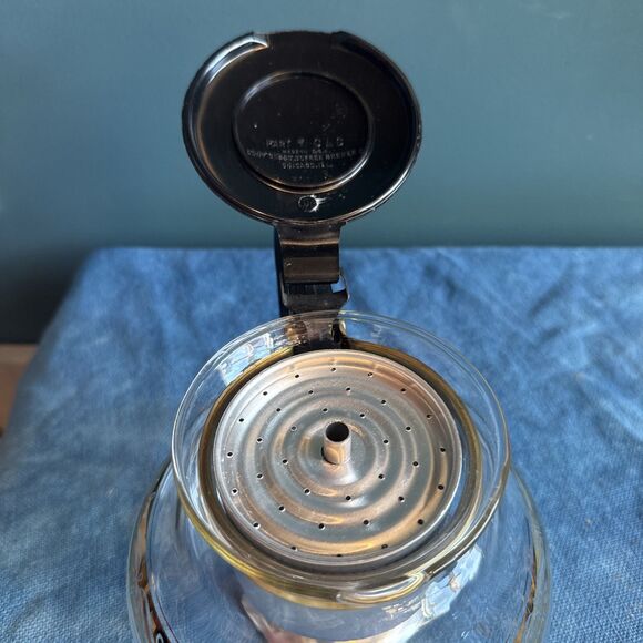 Vintage Retro Cory Glass Coffee Percolator 50s-60s Bakelite Gold Accents MCM - Picture 6 of 11